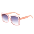 Classic square pink oversized sunglasses with glitter temples and gradient purple lenses - Ready Stock / Standard (Incl. 13% VAT) Pink Frame with Grey Lenses