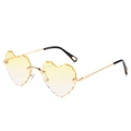Frameless heart shaped sunglasses with yellow gradient lenses and gold metal frames - Ready Stock / Standard (Incl. 13% VAT) Gradient Yellow