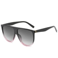 Lunettes de soleil oversize avec dégradé rose et verres teintés de haute qualité - En stock / Standard - Monture dégradée noir et rose