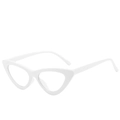 Montatura occhiali bianca cat-eye retrò con lenti trasparenti e design minimale - Bianco
