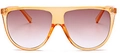 Lunettes de soleil shield plates avec monture ambre translucide et verres dégradés - En stock / Standard (incl. 13 % TVA) monture orange verres thé
