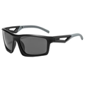 Gafas de sol polarizadas para ciclismo con montura negra mate y lentes cuadradas UV - Montura negro arena lentes grises