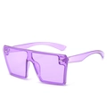 Frameless oversized square sunglasses with trendy purple gradient lenses and rice nail details - Ready Stock / Regular (Incl. 13% VAT) Purple Frame Purple Lenses