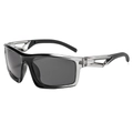 Gafas de sol de ciclismo polarizadas con montura cuadrada en color negro y gris transparente - Montura Gris Transparente Lente Gris