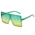 Oversized square sunglasses with translucent emerald green frame and gradient lenses - Ready Stock / Standard Green-Yellow Frame with Green-Yellow Lenses (Inc. 13% VAT Invoice)