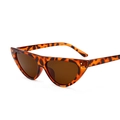 Fashionable cat-eye sunglasses featuring a leopard tortoiseshell frame and brown lenses - Tortoise Shell Frame
