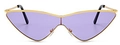 Chic cat-eye sunglasses featuring purple gradient lenses and a golden metal frame - Purple