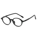 Occhiali neri tondi classici in stile vintage TR90 con lenti anti-luce blu - Montatura Nera Lenti Trasparenti