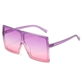 Stylish square oversized sunglasses with purple to pink gradient lenses and frames - Ready Stock / Standard Purple-Pink Frame with Purple-Pink Lenses