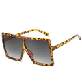 Oversized square sunglasses featuring retro leopard print frames and grey gradient lenses - Ready Stock / Regular (Inc. 13% VAT) Leopard Frame with Grey Lenses