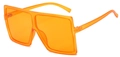 Modern oversized square sunglasses featuring translucent orange frames and tinted lenses - Ready Stock / Standard Matte Orange Frame with Orange Lenses