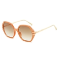Lunettes de soleil octogonales avec monture orange translucide et verres dégradés - Standard / Régulier (incl. 13 % TVA) monture orange et verres doubles thé