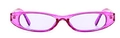 Retro smalle ovale zonnebril met doorschijnend roze montuur en paarse glazen - Paars Montuur Paarse Lens (C5)