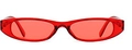 Vintage narrow frame sunglasses in vibrant transparent red with matching lenses - In Stock / Standard - C4 Wine Red Frame Wine Red Lens