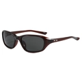 Gafas de sol deportivas Y2K con montura marrón translúcida y cristales grises oscuros - Montura Té Lente Gris