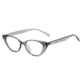 Retro cat-eye glasses frame in translucent grey with a lightweight plastic structure - Transparent Grey Frame Clear Lens