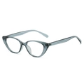 Montatura per occhiali cat-eye grigio trasparente con dettagli MJ3321 sull'asta - Montatura Blu Lenti Bianche
