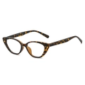 Retro cat-eye glasses frame with tortoise shell pattern and clear lenses for a vintage look - Tortoise Frame Clear Lens