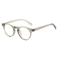 Classic round TR90 glasses frames in transparent brown finish with durable metal hinges - Champagne Frame Clear Lens / Regular