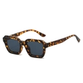 Classic tortoise shell square frame sunglasses with dark grey lenses for men - Regular / Leopard Frame Grey Lens