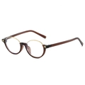 Lunettes de soleil ovales demi-cerclées marron et or avec détail du logo en métal - Standard / Régulier (TVA 13 % incluse) monture thé avec verres transparents