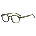 Montura de gafas hexagonal verde oliva translúcido retro en TR90 con filtro azul - Verde esmeralda