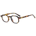 Occhiali anti-luce blu esagonali in acetato con motivo tartarugato in stile retrò - Tortoise