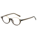 Lunettes de soleil rétro demi-cerclées marron foncé avec détails métalliques dorés - Standard / Régulier (TVA de 13 % incluse) Monture vert olive Verres blancs