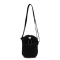 Bolso bandolera vertical de nailon negro con cordón para botellas de agua para correr - Negro