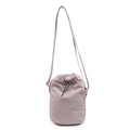 Bolso de hombro elegante en rosa malva con cordón y correa ajustable estilo cubo casual - Rosa