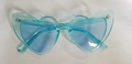 Occhiali da sole alla moda a forma di cuore in azzurro trasparente con montatura doppia - Disponibile / Standard (incl. 13% IVA) C6 Montatura blu e lenti blu