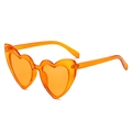 Occhiali da sole alla moda a forma di cuore con montatura e lenti arancioni trasparenti - Disponibile / Standard (incl. 13% IVA) C3 Montatura arancione e lenti arancioni