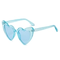 Occhiali da sole chic a cuore in blu traslucido con dettagli glitter argento - Disponibile / Standard (incl. 13% IVA) C5 Montatura blu glitter e lenti blu