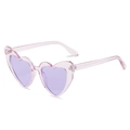 Occhiali da sole a cuore alla moda con lenti viola e montatura rosa trasparente - Disponibile / Standard (incl. 13% IVA) C4 Montatura viola e lenti viola