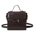 Sac à dos et main rétro marron foncé avec boucle et rabat pour femmes - Marron