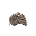 Borsa a tracolla nautilus unica con finitura grigio metallizzato e catena dorata - Canna di fucile