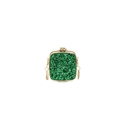 Vintage emerald green sequined mini acrylic clutch bag with a gold chain strap - Gold Green