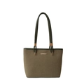 Sac à bandoulière vert olive mat avec boucles dorées et fines bretelles sur blanc - vert clair