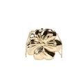 Mini sac de soirée fleur dorée avec effet miroir et fine bandoulière chaîne - Doré