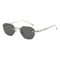 Lunettes de soleil octogonales sans monture avec verres gris foncé et monture argent - Monture Argent Verres Gris