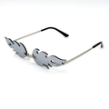 Silver Frame White Mirror Lens