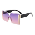 Lunettes de soleil sans monture surdimensionnées avec verres dégradés violets - Violet à Rose (C5)