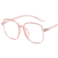 Occhiali oversize in TR90 rosa trasparente con robuste cerniere in metallo - Rosa trasparente