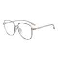 Occhiali anti-luce blu in TR90 trasparente con montatura ampia e ultra leggera - Grigio Trasparente