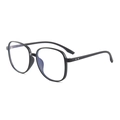 Montatura per occhiali quadrata TR90 nero opaco con lenti anti luce blu - Nero Opaco