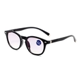 Classic black full-frame reading glasses with anti-blue light lenses and +4.00 diopter - Bifocal Black