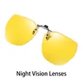 Polarized yellow night vision clip-on sunglasses for driving with lightweight large frame - Night Vision Yellow (Polarized)