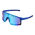 Blauwe sportzonnebril voor fietsen en outdoor met gespiegelde glazen - Blauw Frame Blauwe Spiegellenzen