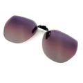 Polarized purple gradient clip-on sunglasses for prescription eyewear with black bridge - Gradient Purple Brown (Polarized)