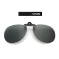 Polarized dark green flip-up sunglasses clip for prescription eyewear - Polarized Dark Green